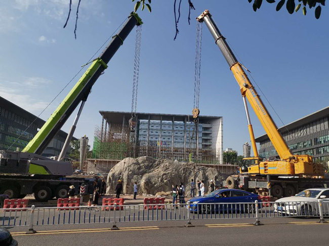 沛县风景石吊装搬运